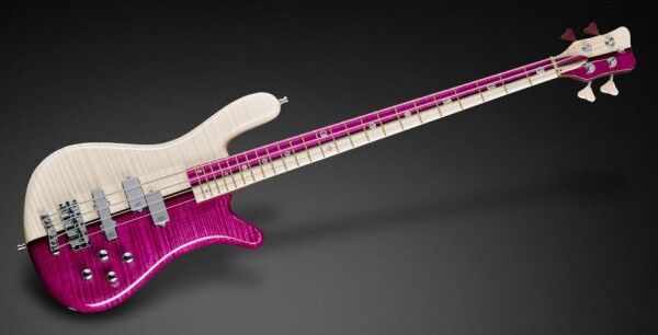Warwick Custom Shop Streamer LX, 4-String - 2 Face Bleached White / French Violet Transparent High Polish - 18-3858