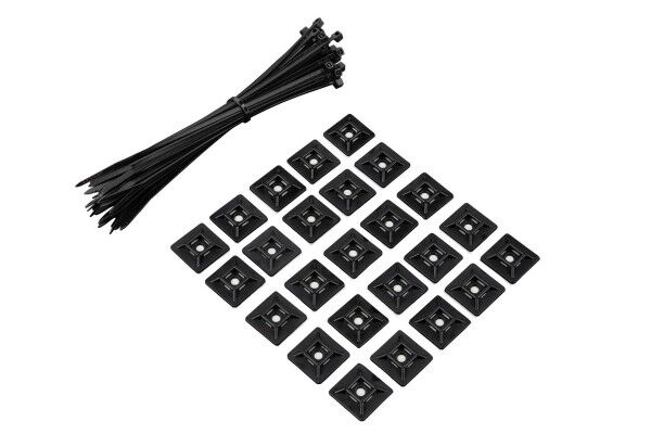 Rockboard Cable Set 50 CableTies & 25 CableTies Holder