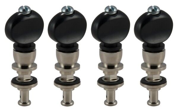 Grover 85B Champion Ukulele Pegs with Black Button - 4 pcs. - Nickel