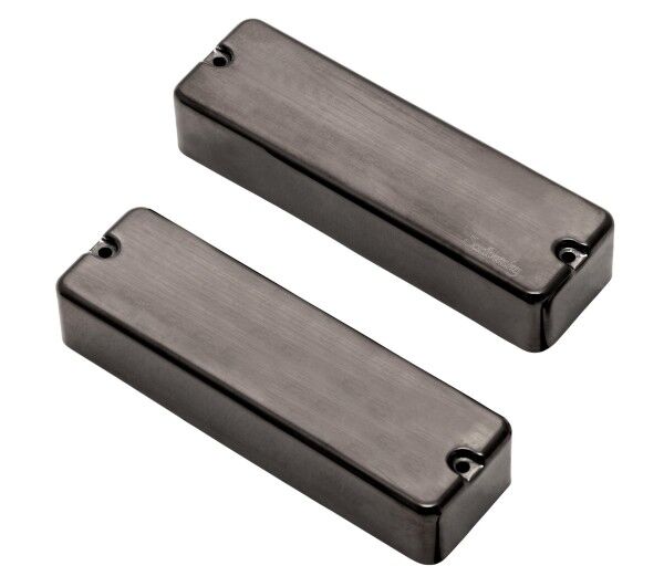 Sadowsky Soapbar Humbucker Bass Pickup Set, Dual Coil, Brushed Black Chrome Cover, 5-String - Bridge & Neck