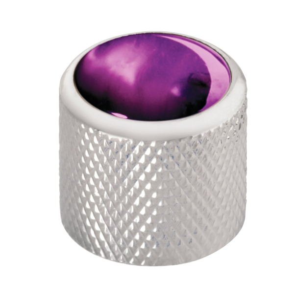 Framus & Warwick - Potentiometer Dome Knobs, Purple Perloid Cap
