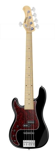 Sadowsky MetroLine 21-Fret Hybrid P/J Bass, Swamp Ash Body, Maple Fingerboard, 5-String, Lefthand - Solid Black High Polish