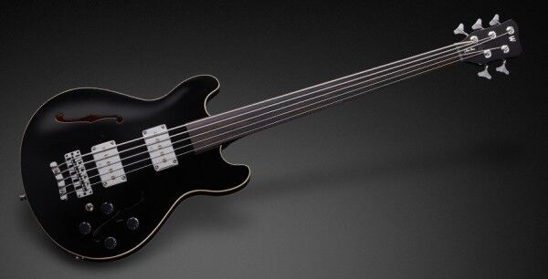 Warwick Teambuilt Pro Series Star Bass, 5-String - Solid Black High Polish