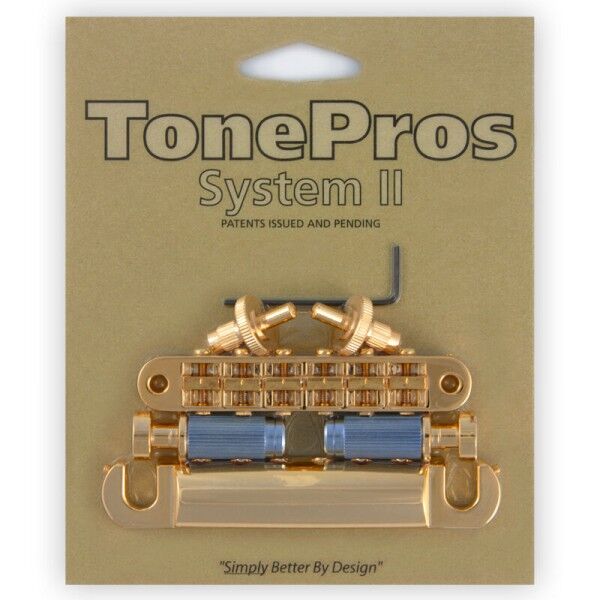 TonePros LPM04 - Standard Tune-O-Matic Bridge and Tailpiece Set (Small Posts / Notched Saddles)