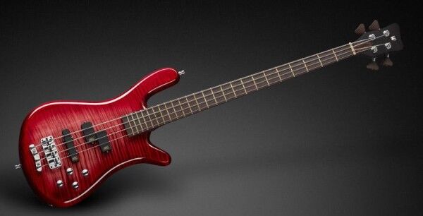 Warwick Masterbuilt Streamer LX, 4-String - Bleached Burgundy Redbrurst Transparent High Polish