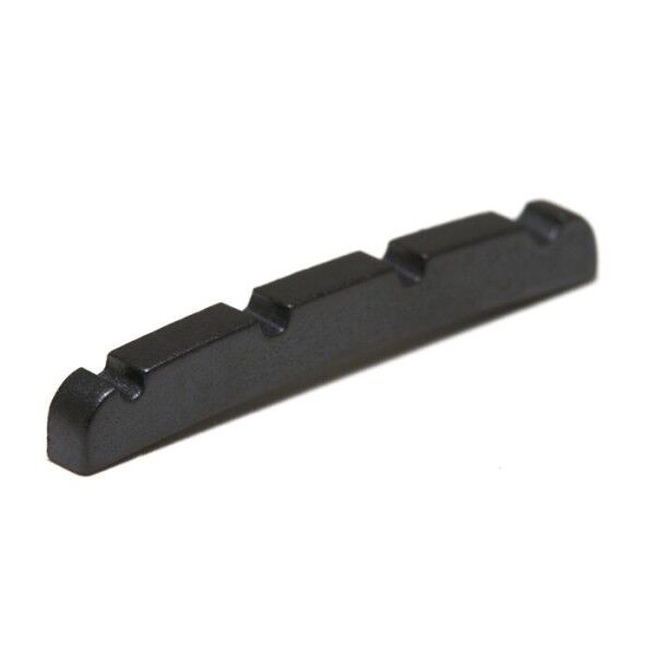 Black TUSQ XL LT-1214-10 - F- Style J- Style Nut, Curved Bottom, Slotted, 4-String - Luthier's Pack, 10 pcs.