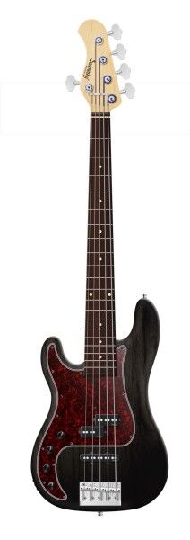 Sadowsky MetroLine 21-Fret Hybrid P/J Bass, Red Alder Body, Morado Fingerboard, 5-String, Lefthand - Nirvana Black Transparent Satin