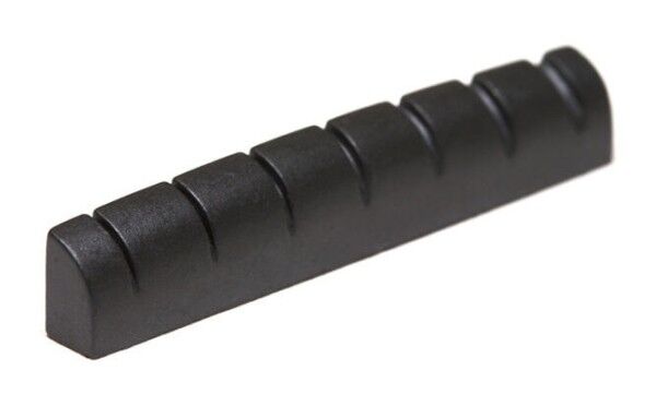 Black TUSQ XL PT-6700-00 - Slotted Guitar Nut, 7-String - Acoustic / Electric, Rounded, Flat