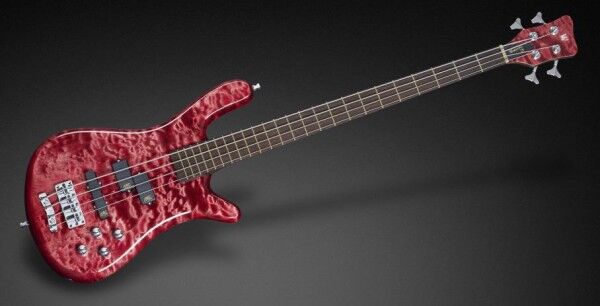 Warwick Custom Shop Streamer LX, 4-String - Bleached Burgundy Red High Polish- 16-3155