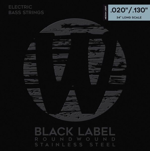 Warwick Black Label Bass String Sets, Stainless Steel - 6-String