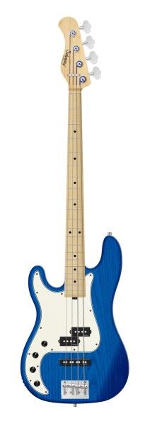 Sadowsky MetroLine 21-Fret Hybrid P/J Bass, Swamp Ash Body, Maple Fingerboard, 4-String, Lefthand - Ocean Blue Transparent Satin