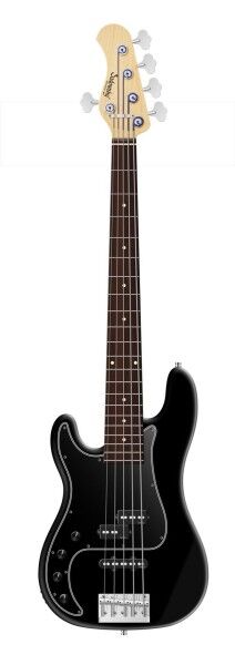 Sadowsky MetroLine 21-Fret Hybrid P/J Bass, Red Alder Body, Morado Fingerboard, 5-String, Lefthand - Solid Black Satin