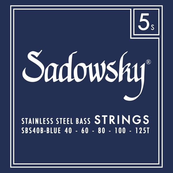 Sadowsky Blue Label Bass String Set, Stainless Steel - 5-String