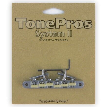 TonePros AVR2G - Tune-O-Matic Bridge with 'G Formula' Saddles (Vintage ABR-1 Replacement)