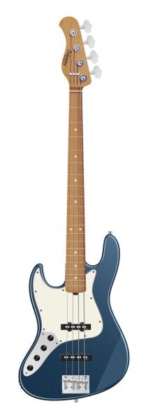 Sadowsky MasterBuilt 20-Fret Ultra Vintage J/J Bass, Swamp Ash Body, Roasted Maple Fingerboard, 4-String, Lefthand - Solid Dark Lake Placid Blue Metallic High Polish