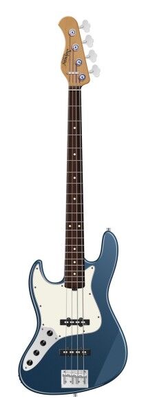 Sadowsky MasterBuilt 20-Fret Ultra Vintage J/J Bass, Red Alder Body, Morado Fingerboard, 4-String, Lefthand - Solid Dark Lake Placid Blue Metallic High Polish