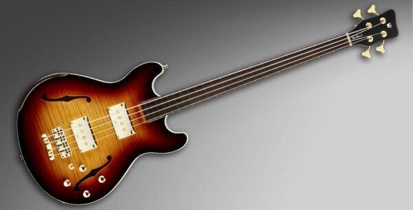 Warwick Custom Shop Star Bass, 4-String - Vintage Sunburst Transparent High Polish - 14-2517
