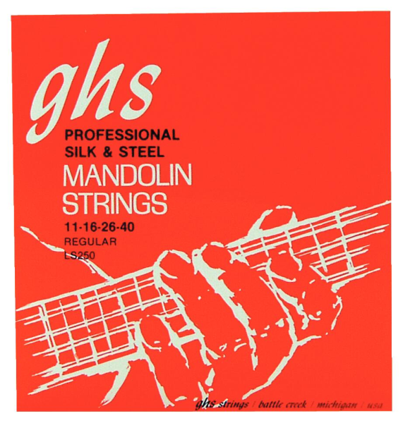 GHS Professional - LS250 - Mandolin String Set, Loop End, Silk and Steel, Regular, .011-.040