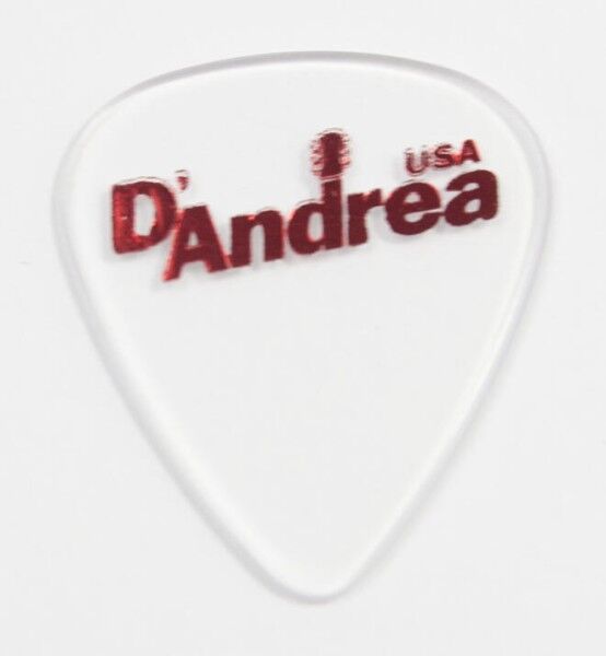 D'Andrea Clear Acrylic Picks - 351 Shape (ACR351 1.5CLR), 6 pcs Pick Pack, 1.5 mm