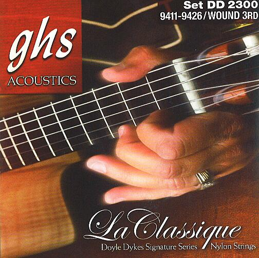 GHS La Classique - Doyle Dykes Signature - Classical Guitar String Set, Tie-On, wound 3rd G-String