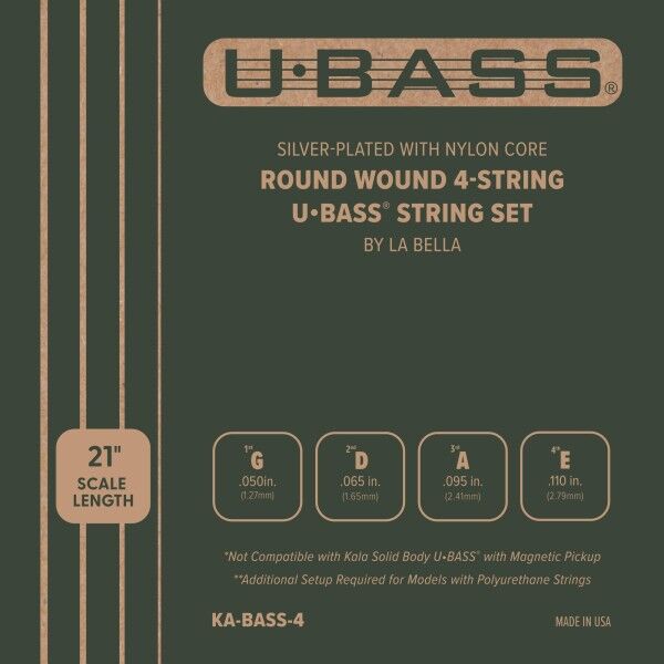Kala U-Bass Silver-Plated Roundwound String Sets