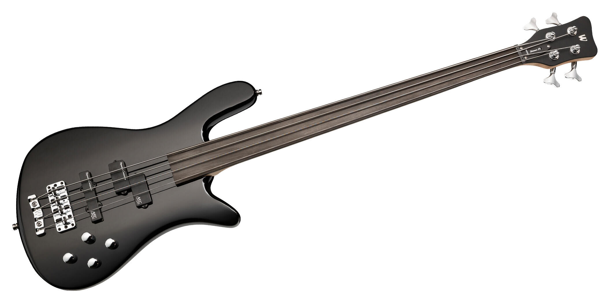 Warwick RockBass Streamer LX, 4-String, Fretless - Solid Black High Polish