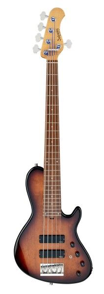 Sadowsky MasterBuilt 24-Fret Single Cut Bass, Red Alder Body, 5-String - '59 Burst Transparent High Polish