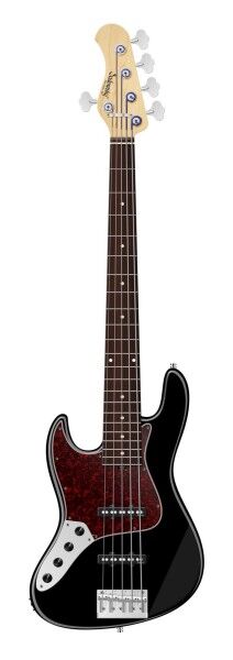 Sadowsky MetroLine 22-Fret Will Lee Artist Line Bass, Red Alder Body, Morado Fingerboard, 5-String, Lefthand - Solid Black High Polish