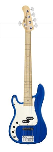 Sadowsky MetroLine 21-Fret Hybrid P/J Bass, Swamp Ash Body, Maple Fingerboard, 5-String, Lefthand - Ocean Blue Transparent Satin