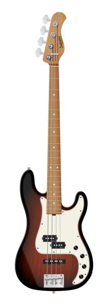 Sadowsky MasterBuilt 21-Fret Hybrid P/J Bass, Swamp Ash Body, Roasted Maple Fingerboard, 4-String - Almond Sunburst Transparent Satin