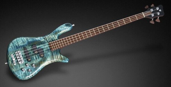 Warwick Masterbuilt Streamer LX, 4-String - Bleached Turquoise Blue Transparent High Polish