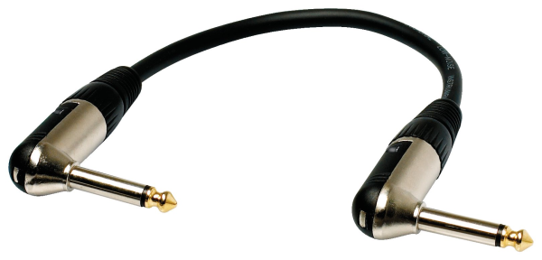 RockCable - TS (6.3 mm) / TS (6.3 mm) - Metal Housing & Angled Plug