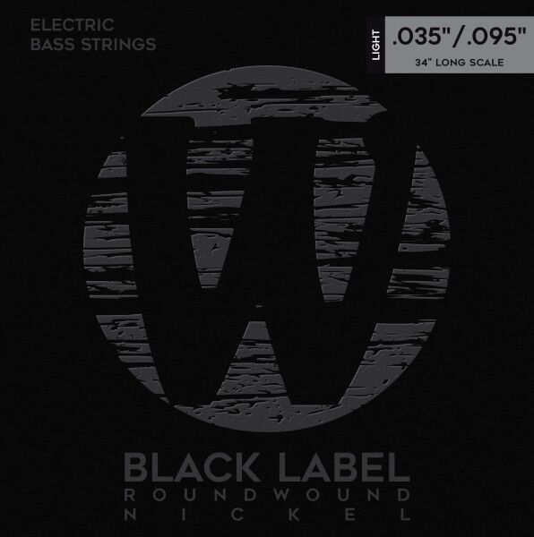 Warwick Black Label Bass String Sets, Nickel-Plated Steel - 4-String