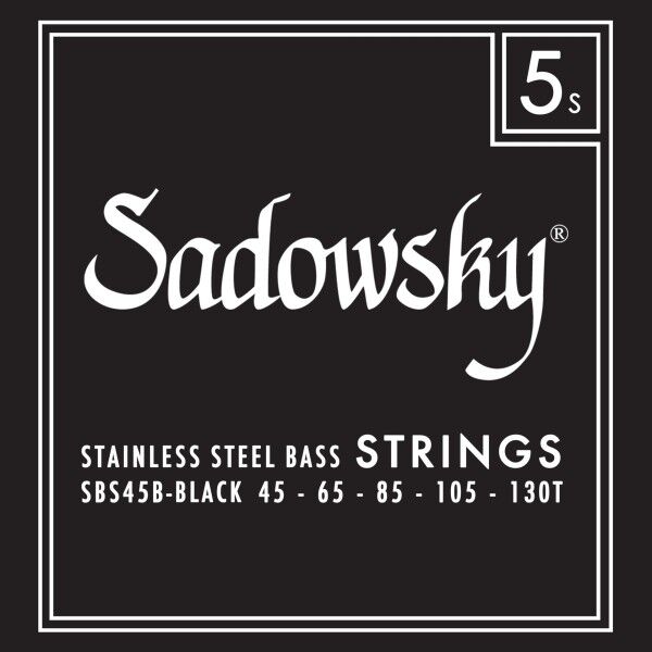 Sadowsky Black Label Bass String Set, Stainless Steel - 5-String