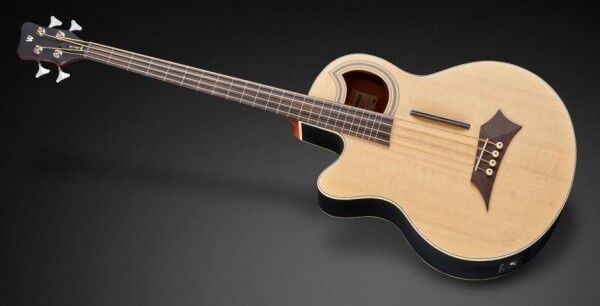 Warwick RockBass Alien Standard, Lefthand, 4-String, Fretless with Lines - Natural Transparent Satin