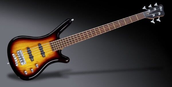 Warwick Teambuilt Pro Series Corvette Ash, 5-String - Vintage Sunburst Transparent High Polish