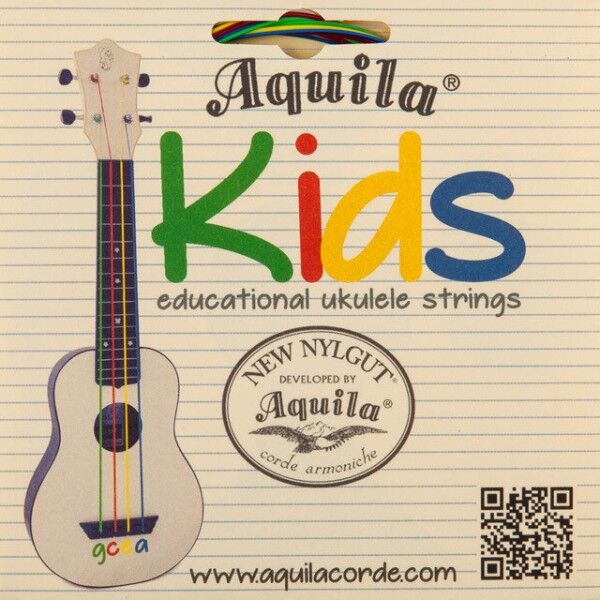 Aquila Kids Series - Multi-Color Educational Ukulele String Sets
