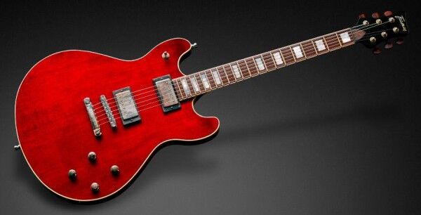 Framus Custom Shop Mayfield Pro - Dark Burgundy Red Transparent High Polish Aged Finish - 18-3819