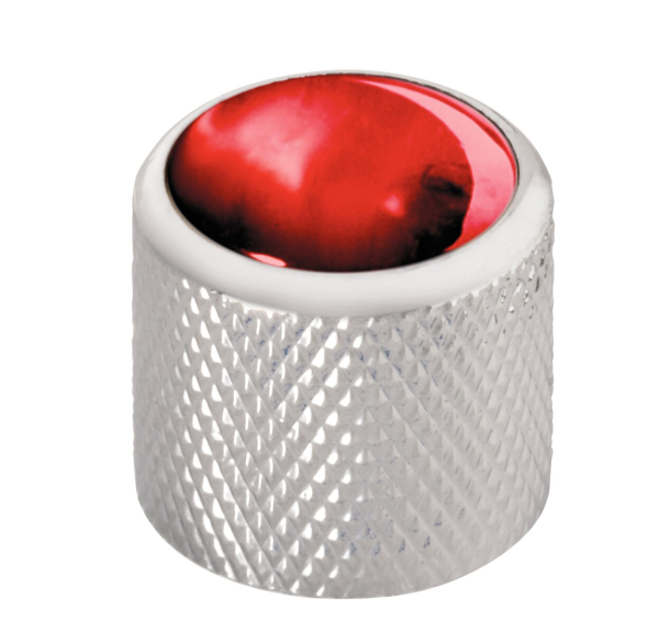 Framus & Warwick - Potentiometer Dome Knobs, Red Perloid Cap