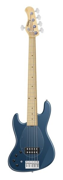 Sadowsky MetroLine 21-Fret Vintage M Bass, Swamp Ash Body, Maple Fingerboard, 5-String, Lefthand - Solid Dark Lake Placid Blue Metallic High Polish