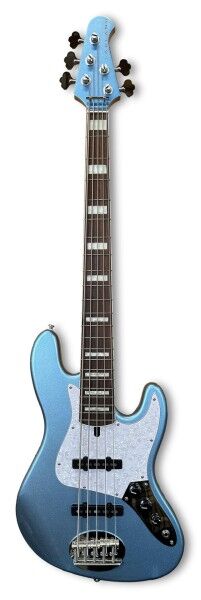 Lakland Skyline 55-60 Custom Bass, 5-String - Lake Placid Blue Gloss