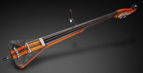 Warwick Custom Shop Triumph, 4-String - Orange Racing Stripe Design - 18-3738