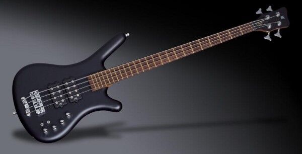 Warwick Teambuilt Pro Series Corvette $$, 4-String, Passive Pickups and Active Electronics - Solid Black Satin