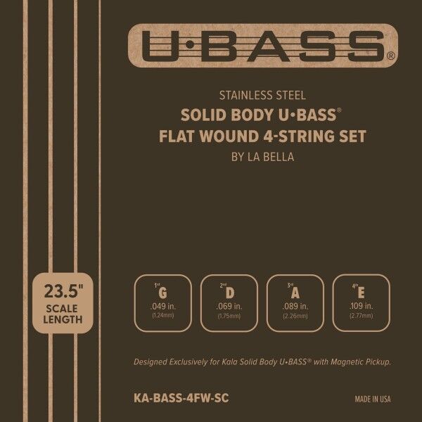 Kala U-Bass Solid Body Flatwound String Set, 4-String (by La Bella)
