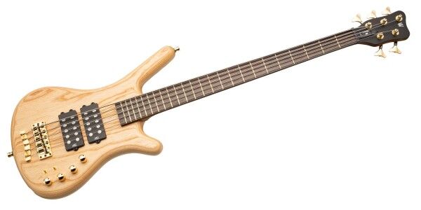 Warwick Teambuilt Pro Series Corvette $$, 5-String, Passive Pickups and Active Electronics - Natural Transparent Satin