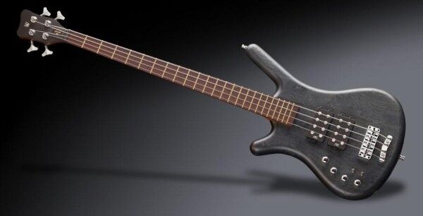 Warwick Teambuilt Pro Series Corvette $$, Lefthand, Passive Pickups and Active Electronics, 4-String - Nirvana Black Transparent Satin