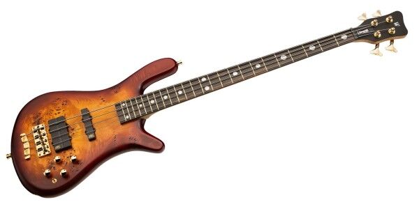 Warwick Teambuilt Streamer LX, Limited Edition 2025, 4-string - Honey Sunset Burst in Natural Transparent Satin Finish