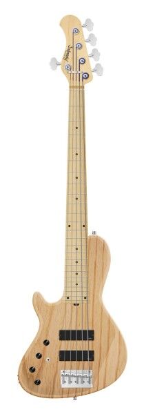 Sadowsky MetroLine 24-Fret Single Cut Bass, Swamp Ash Body, Maple Fingerboard, 5-String, Lefthand - Natural Transparent Satin