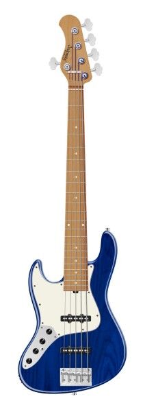 Sadowsky MasterBuilt 22-Fret Will Lee Artist Line, Swamp Ash Body, Roasted Maple Fingerboard, 5-String, Lefthand - Ocean Blue Transparent High Polish