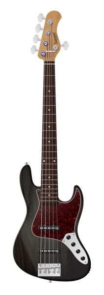 Sadowsky MasterBuilt 20-Fret Ultra Vintage J/J Bass, Red Alder Body, Morado Fingerboard, 5-String - Nirvana Black Transparent Satin